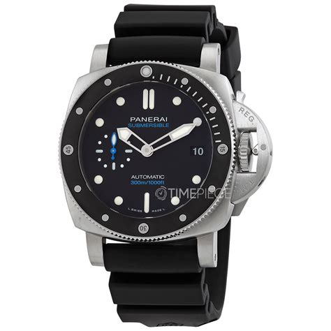 Panerai Submersible Automatic Black Dial Men's .